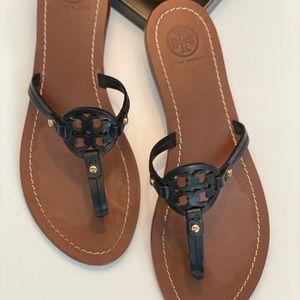 Used Tory Burch Miller Leather Thong Sandals